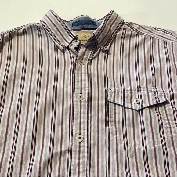 Tommy Bahama 100% Cotton Long Sleeve Striped Button Down Men's Size Large - Picture 3 of 15